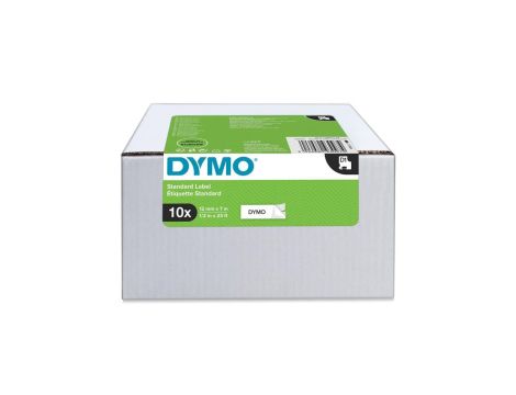 Taśma DYMO D1 12mm x 7m czarny/ biały PACK /10szt./