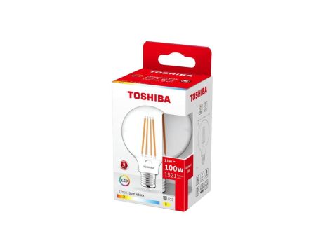 TOSHIBA LED FILAMENT G95 E27 11W 2700K/10szt./