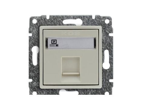 VENA Gniazdo komputerowe pojedyncze RJ45 kat.5e nieekranowane krem 510365