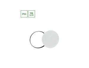 NYMPHEA BLACK i WHITE RINGS 32W WW 230V 115st IP54 FI380x55 BIAŁY/CZARNY OKRĄGŁA