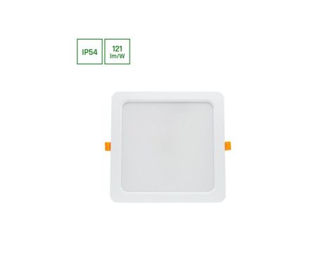 DURE 3 DOWNLIGHT 24W CW 230V 110st IP54 IK06 220x220x34 BIAŁY kwadratowa zasilacz zintegrowany