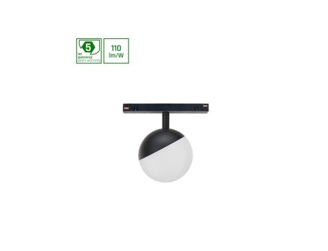 SYSTEM SHIFT - GLOBE oprawa kula na szynoprzewód 100x148mm 5W 165st czarna 5 lat gw.