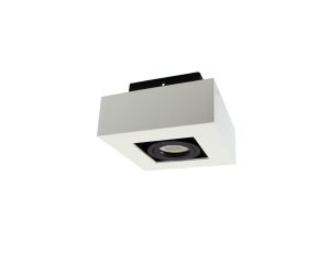 MIRORA GU10 NATYNKOWA GU10 250V IP20 145X145X85mm BIAŁY CZARNY kwadratowa ruchoma