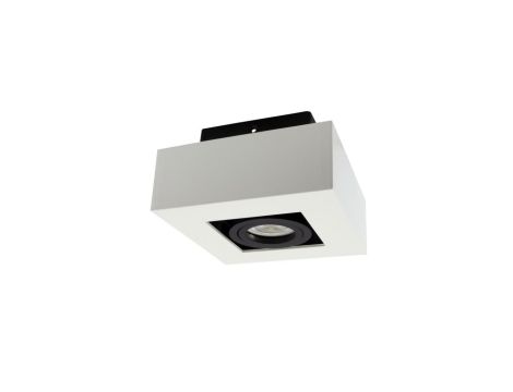 MIRORA GU10 NATYNKOWA GU10 250V IP20 145X145X85mm BIAŁY CZARNY kwadratowa ruchoma