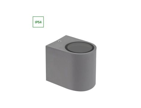 PARETE GU10 X1 JEDNOKIERUNKOWY KINKIET 250V IP54 80 x 73 x 95mm SZARY