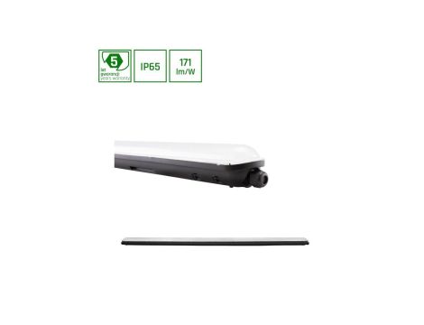 LIMEA GIGANT HERMETYK 1500mm 52W NW 230V 120ST IP65 IK10 1490x72x70mm CZARNY 5 LAT GW.