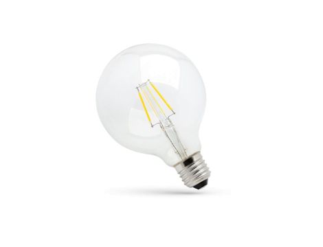 Żarówka LED GLOB G95 E-27 230V 4W COG WW CLEAR DIMMABLE SPECTRUM