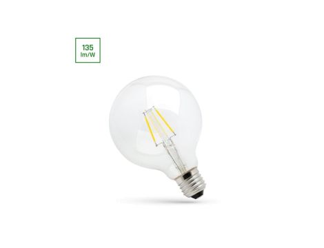Żarówka LED GLOB G125 E-27 230V 8.5W COG WW CLEAR DIMMABLE SPECTRUM