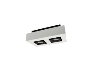 MIRORA GU10 X2 NATYNKOWA GU10 250V IP20 255X145X85 mm BIAŁY CZARNY prostokątna ruchoma