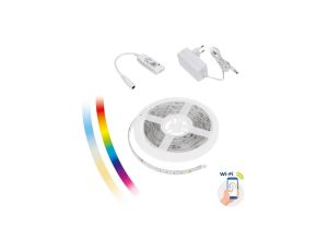 ZESTAW PASEK LED 17W/5m RGBW+CCT+DIM (5m rolka) w silikonie+kontroler+zasilacz Wi-Fi Spectrum SMART