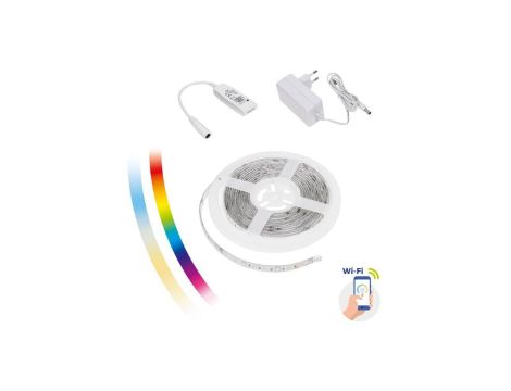 ZESTAW PASEK LED 17W/5m RGBW+CCT+DIM (5m rolka) w silikonie+kontroler+zasilacz Wi-Fi Spectrum SMART