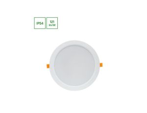 DURE 3 DOWNLIGHT 24W CW 230V 110st IP54 IK06 220x34 BIAŁY okrągła zasilacz zintegrowany