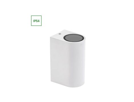 PARETE GU10 X2 DWUKIERUNKOWY KINKIET 250V IP54 150 x 73 x 95mm BIAŁY