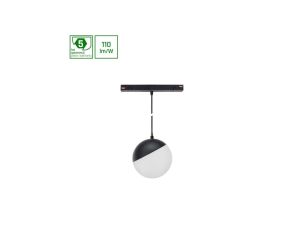 SYSTEM SHIFT - GLOBE P oprawa kula zwis na szynoprzewód 100 (850mm kabel) 5W 165st czarna 5 lat gw.