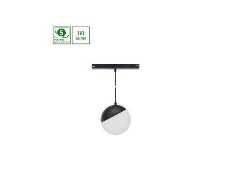SYSTEM SHIFT - GLOBE P oprawa kula zwis na szynoprzewód 100 (850mm kabel) 5W 165st czarna 5 lat gw.
