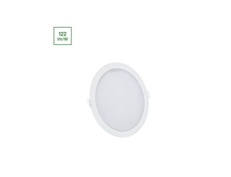 ALGINE ECO 2w1 NATYNK-PODTYNK DOWNLIGHT 18W WW 230V 110st IP20 IK06 223x35mm BIAŁY okrągła