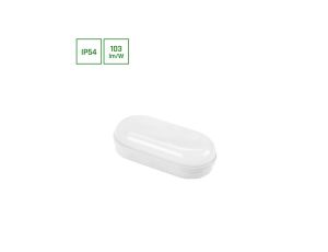 TECHNIC LAMP KANAŁOWA 8W NW 230V 120st IP54 IK10 157x80x46mm BIAŁY owalna