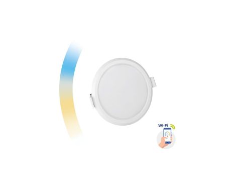 ALGINE DOWNLIGHT 6W 230V 120st IP20 IK06 FI112x35mm BIAŁY okrągła CCT+DIM Wi-Fi SPECTRUM SMART