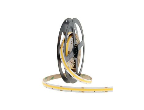Taśma LED COB 12VDC 9W/1mb 2700K ciepła biała 730lm/1mb 320 chip CRI: Ra90 ciągła linia światła IP20 - 1m (cięta z rolki 25m)