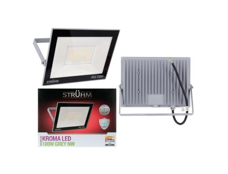 Naświetlacz lampa zewnętrzna LED KROMA 100W 4200K szara 03236 STRUHM