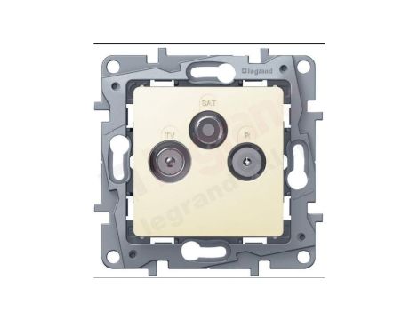 NILOE GNIAZDO TV-RD-SAT PRZELOT 14DB KREM