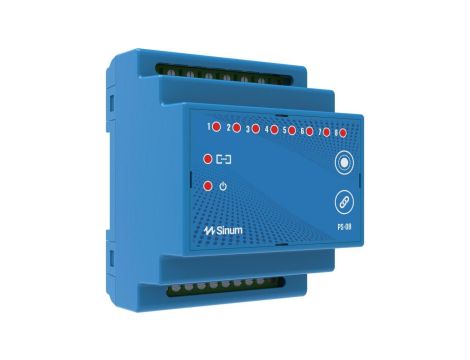 SINUM PS-08 Przekaźnik na szynę DIN kolor niebieski