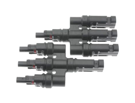 Złącze fotowoltaiczne MC4 typ T potrójne 2,5-4mm2 6mm2 IP67 1000V DC