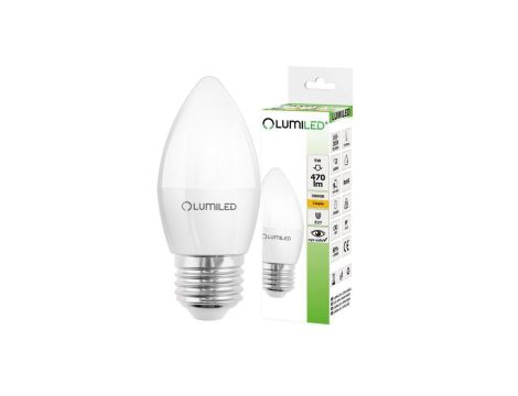 Żarówka LED E27 B35 5W = 40W 470lm 3000K Ciepła 180 LUMILED