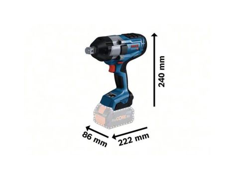 KLUCZ UDAROWY AKUMULATOROWY 3/4 GDS 18V-1050H 0*AH