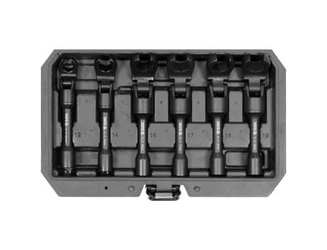 ZESTAW KLUCZY PRZEGUBOWYCH OCZKOWYCH OTWARTYCH 3/8, 6SZT.