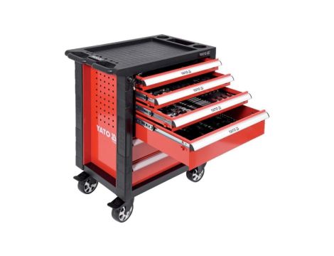 SZAFKA SERWISOWA NA KÓLKACH + NARZEDZIA 177 CZĘŚCI