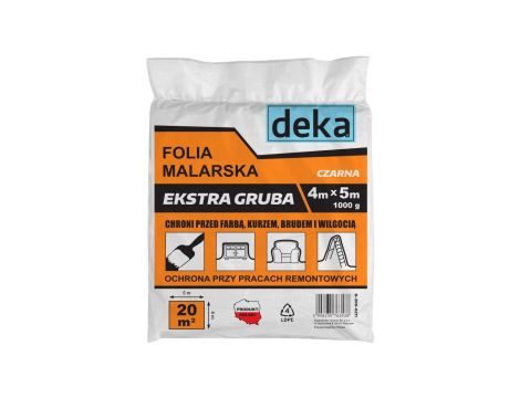 Folia malarska extra gruba czarna 4*5m 1000g