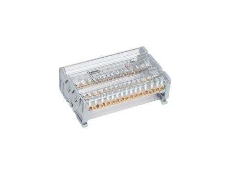 Blok dystrybucyjno-rozdzielczy MOBLOCK 4P 125A-15 2x35mm2 + 2x25mm2 + 11x6mm2 TS35 MAB4126A18