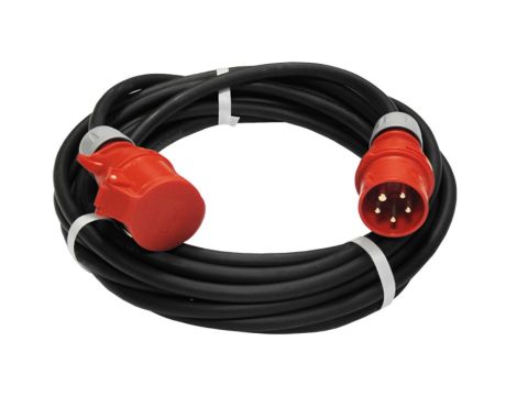 Przedłużacz budowlany elCORD z inwerterem faz CEE 16A 400V IP44 2m H07RN-F 5G1,5 (gumowy OPD) z wt. i gn. CEE 16A-5P 31255020