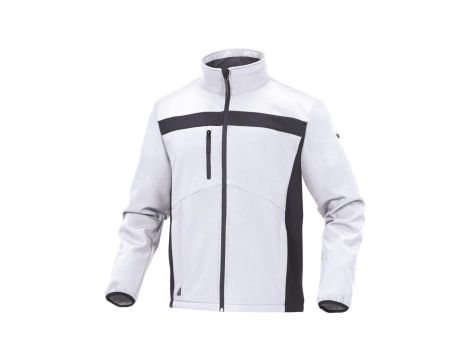 Bluza z Softshell Poliestru i elastanu kolor biało-szary rozmiar 3XL LULE2BC3X