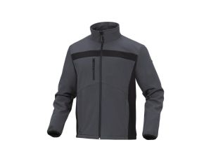 Bluza z Softshell Poliestru i elastanu kolor szaro-czarny rozmiar S LULE2GRPT
