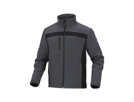 Bluza z Softshell Poliestru i elastanu kolor szaro-czarny rozmiar S LULE2GRPT