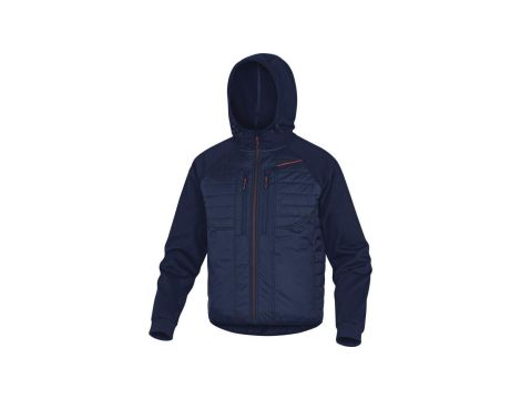 Kurtka z dwóch materiałów 2 laminowane warstwy kolor granatowo-pomarańczowy rozmiar 3XL MOOVEMO3X