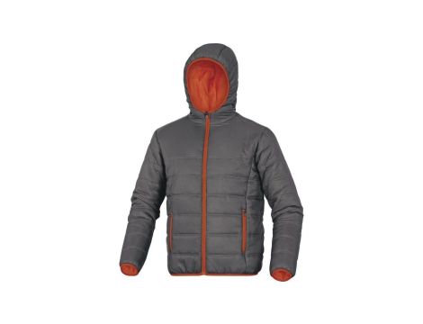 Kurtka puchowa pikowana z poliamidu kolor szaro-pomarańczowy rozmiar 3XL DOONGR3X