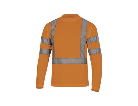 Odblaskowa koszulka długi rękaw Pika 100 poliester 235 G/M2kolor pomarańczowy rozmiar 3XL STAROR3X