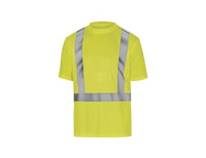 T-shirt ostrzegawczy z poliestru kolor żółty rozmiar S COMETJAPT