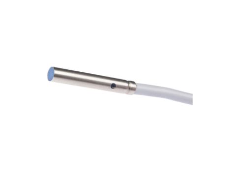 Czujnik indukcyjny O4mm 25 mm quasi w jednej płaszczyźnie Sn: 2,5 10-30V DC PNP NO kabel 2m PVC IP67 niklowane srebro IBR4010H
