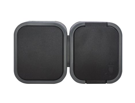 B2 Gniazdo pojedyncze n/t 2p+Z, bryzgoodp. + Łącznik IP54 szary/czarny 00060278