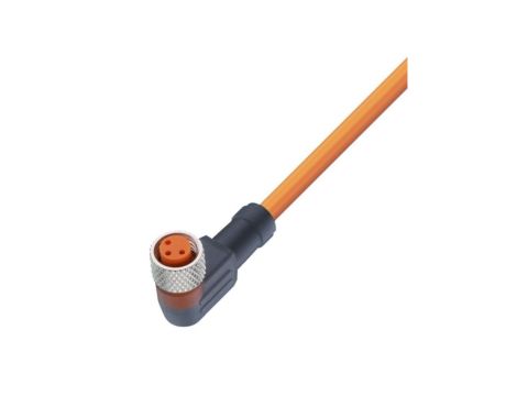 Kabel konfekcjonowany M8 jednostronnie 3-pinowy złącze żeńskie kątowe samoblokujące gwintowanie RKMWV/LED A 3-06/5 M