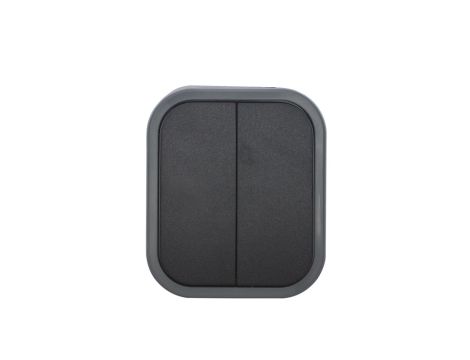 B2 Łącznik podwójny natynkowy 10A 250V świecznikowy IP54 szary/czarny 00060278