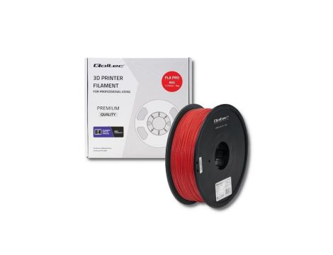 Qoltec Profesjonalny filament do druku 3D PLA PRO 1.75mm 1kg Red