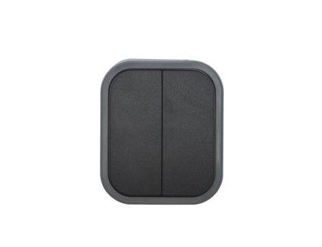 B2 Łącznik 2-świecznikowy natynkowy IP54 podświetlany szary/czarny 00060278