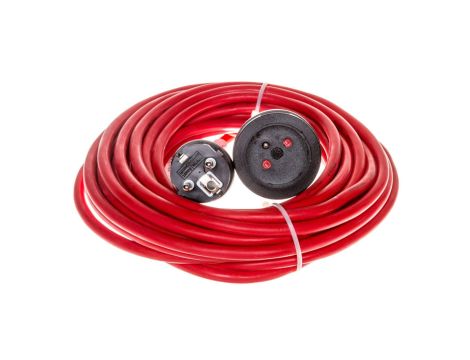Kabel przedłużajacy (przedłużacz) 10m czerwony 1x230V H05VV-F 3G1,5 1167464