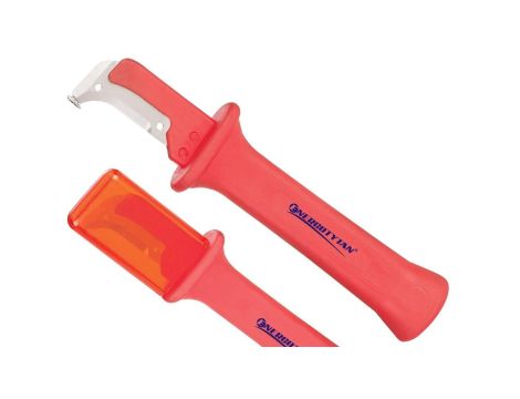 Nóż monterski do kabli z ostrzem hakowym Z-31, nóż do kabli ze stopką