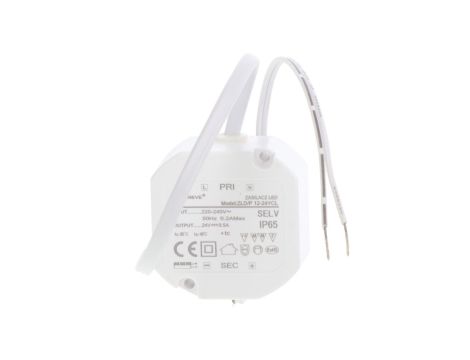 Zasilacz LED 24V DC 12W 0,5A IP65 /z zabezpieczeniami/ ZLDP 12-24YCL 19724-9019
